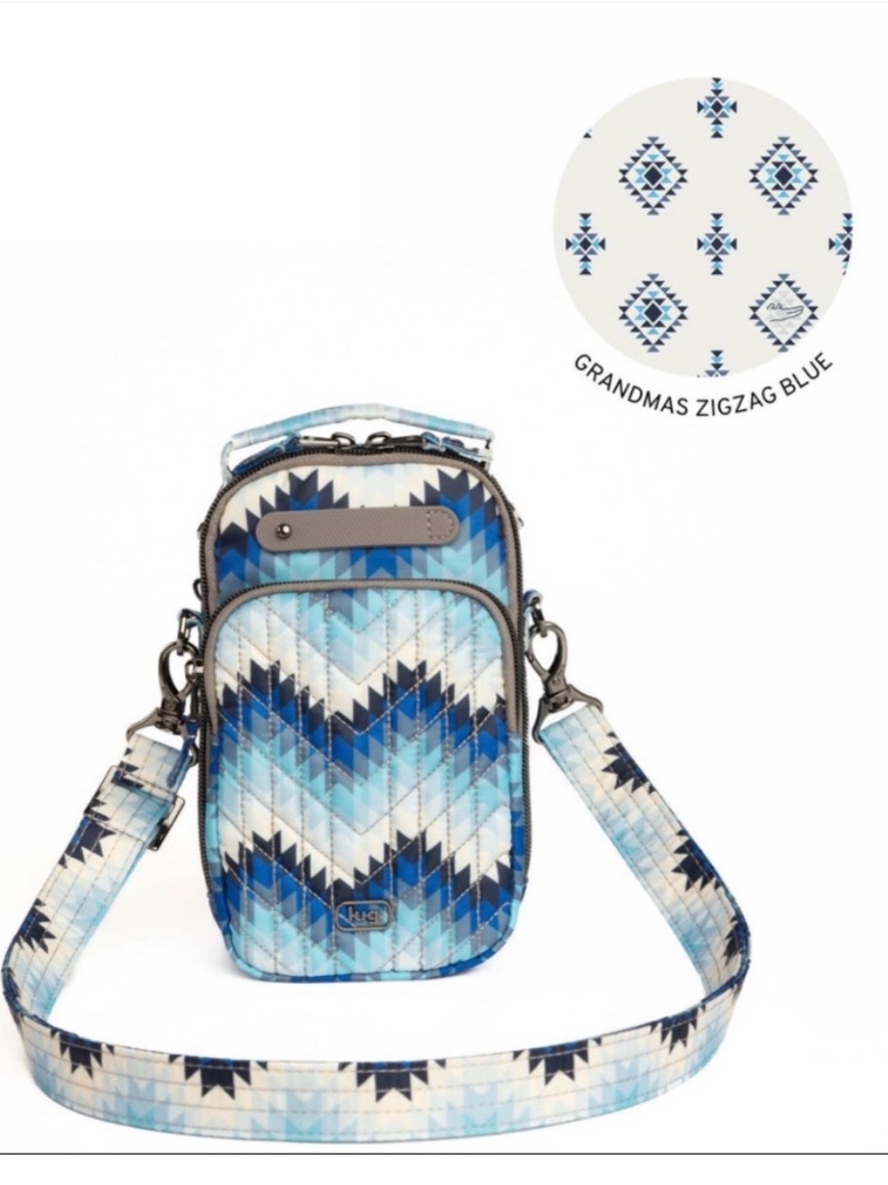NWT Lug Guild Collection Classic Skeeter Mini Bridge in Bargello Mountains Blue